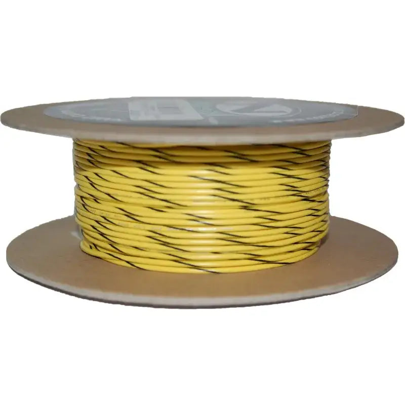 NWR-40-100-20 Namz Custom Cycle 100' Spool 20-Gauge Wire (Yellow/Black Stripe) - RV and Auto Parts