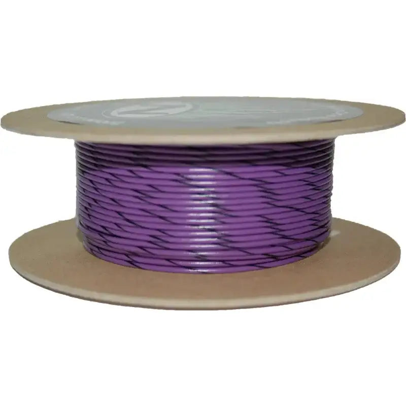 NWR-70-100-20 Namz Custom Cycle 100' Spool 20-Gauge Wire (Violet/Black Stripe) - RV and Auto Parts