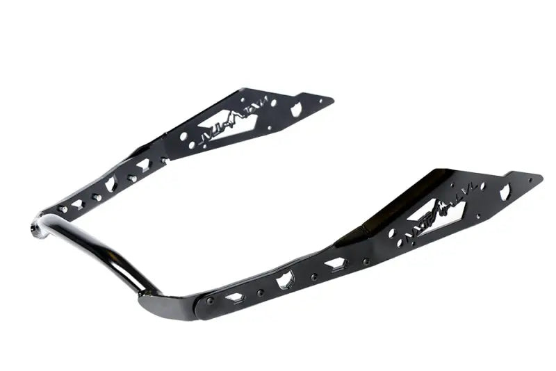 Black metal U-shaped bracket with mountain cutouts for NXPRB231-FBK rear bumper upgrade