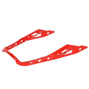 Red U-shaped metal rear bumper with cut-out designs for NXPRB231-RD Nxt Lvl Pol