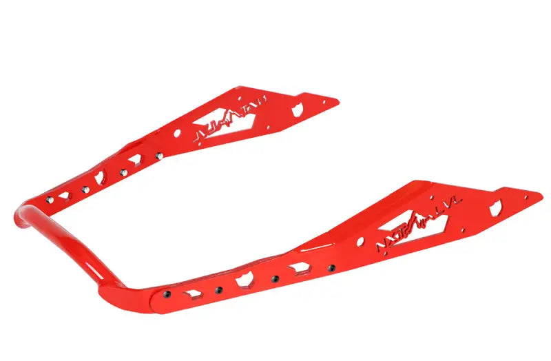 Red U-shaped metal rear bumper with cut-out designs for NXPRB231-RD Nxt Lvl Pol