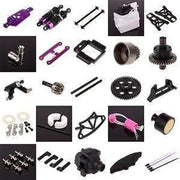 RC car parts including NXPRB232-PCP Pro Armor rear bumper in black purple style