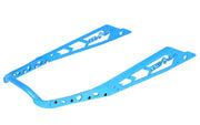 Bright blue U-shaped metal bracket for NXPRB232-SBL rear bumper with cut-out design