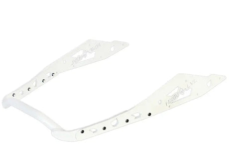 White U-shaped snowmobile ski loop for NXPRB234-WHT Pro Armor rear bumper upgrade