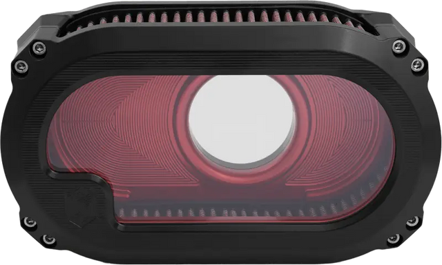 NXT-03BR Kens Factory Nxt Lvl Tc Air Cleaner W/Glass Black W/Red - RV and Auto Parts