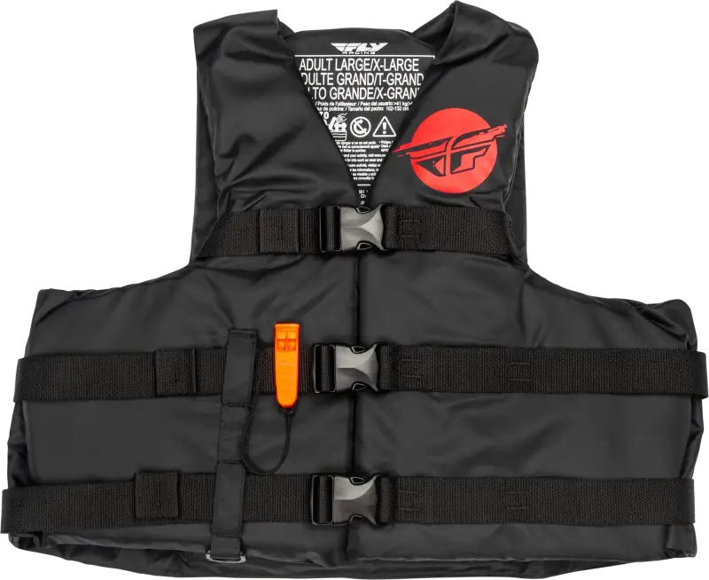 Nylon Flotation Vest Black/Red 3x - RV and Auto Parts