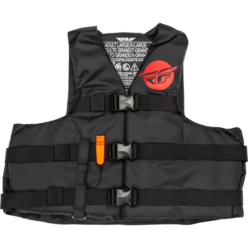 Nylon Flotation Vest Black/Red 3x - RV and Auto Parts