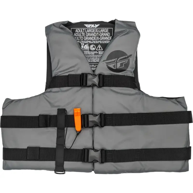 FLY RACING Nylon Flotation Vest Grey/Black 2x