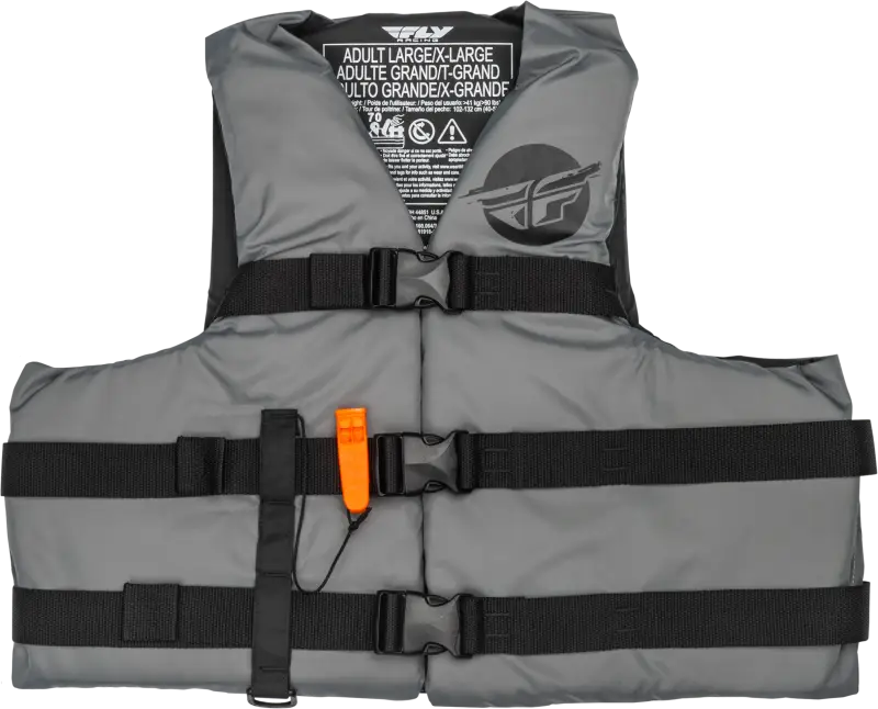 FLY RACING Nylon Flotation Vest Grey/Black Sm/Md