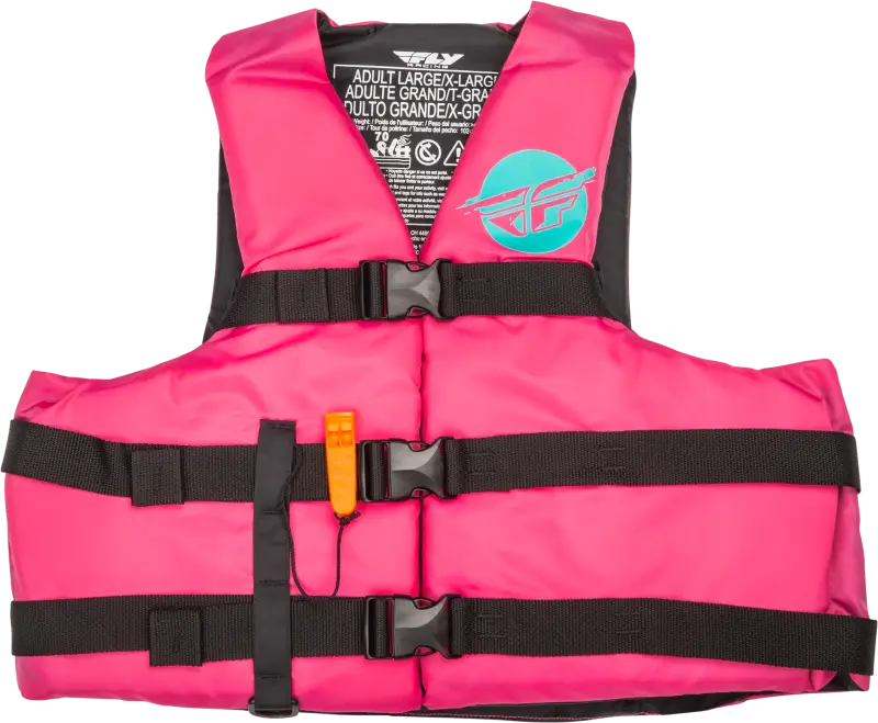 Nylon Flotation Vest Neon Pink/Teal 3x - Powersports