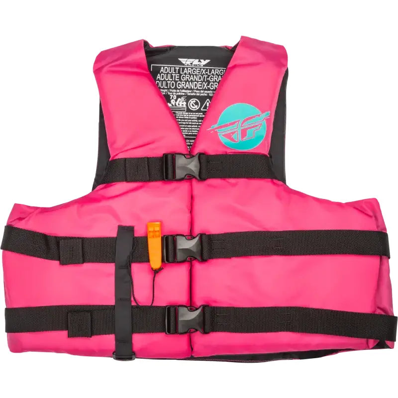 FLY RACING Nylon Flotation Vest Neon Pink/Teal Sm/Md