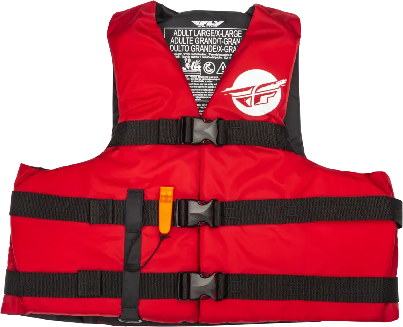 FLY RACING Nylon Flotation Vest Red/White 2x