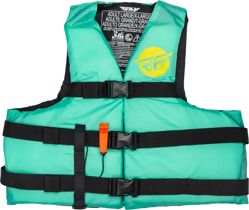 Nylon Flotation Vest Seafoam Green/Yellow 3x - Powersports