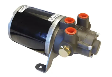 Black and gray hydraulic pump with orange ports for OC152114 Octopus Steering Cable