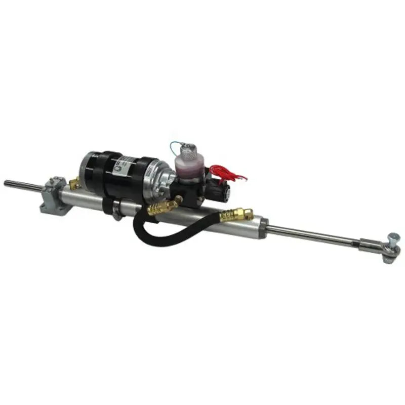 Octaf1212lam12 Octopus Linear black silver hydraulic steering with red valve