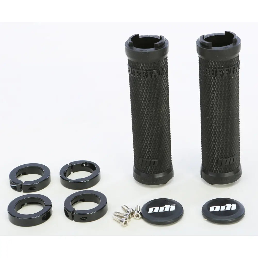 Ruffian No Flange Lock On Grip Black/Black 130mm
