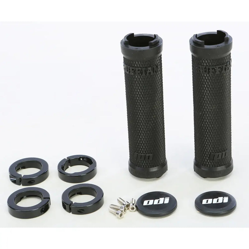 Ruffian No Flange Lock On Grip Black/Black 130mm