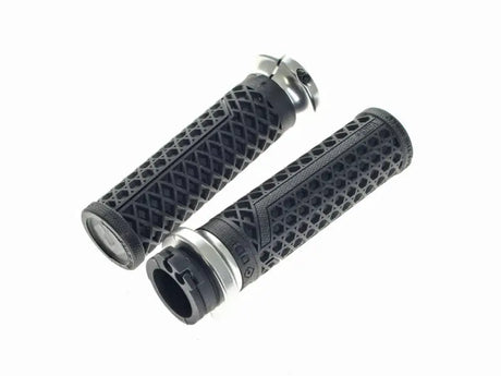 Odi V31HCW-BB-S Lock On Waffle Style Blck/Silvr For Cable Throttle - Grips