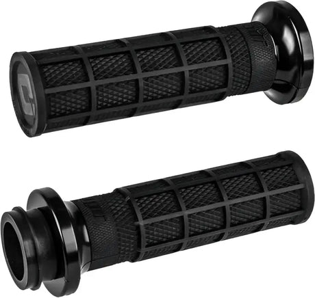 Odi V31HCW-BB-S Lock On Waffle Style Blck/Silvr For Cable Throttle - Grips