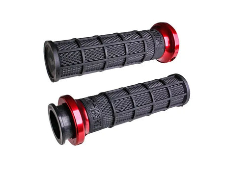 Odi V31ITW-BB-R Lock On Waffle Style Black/Red Indian Touring - Grips