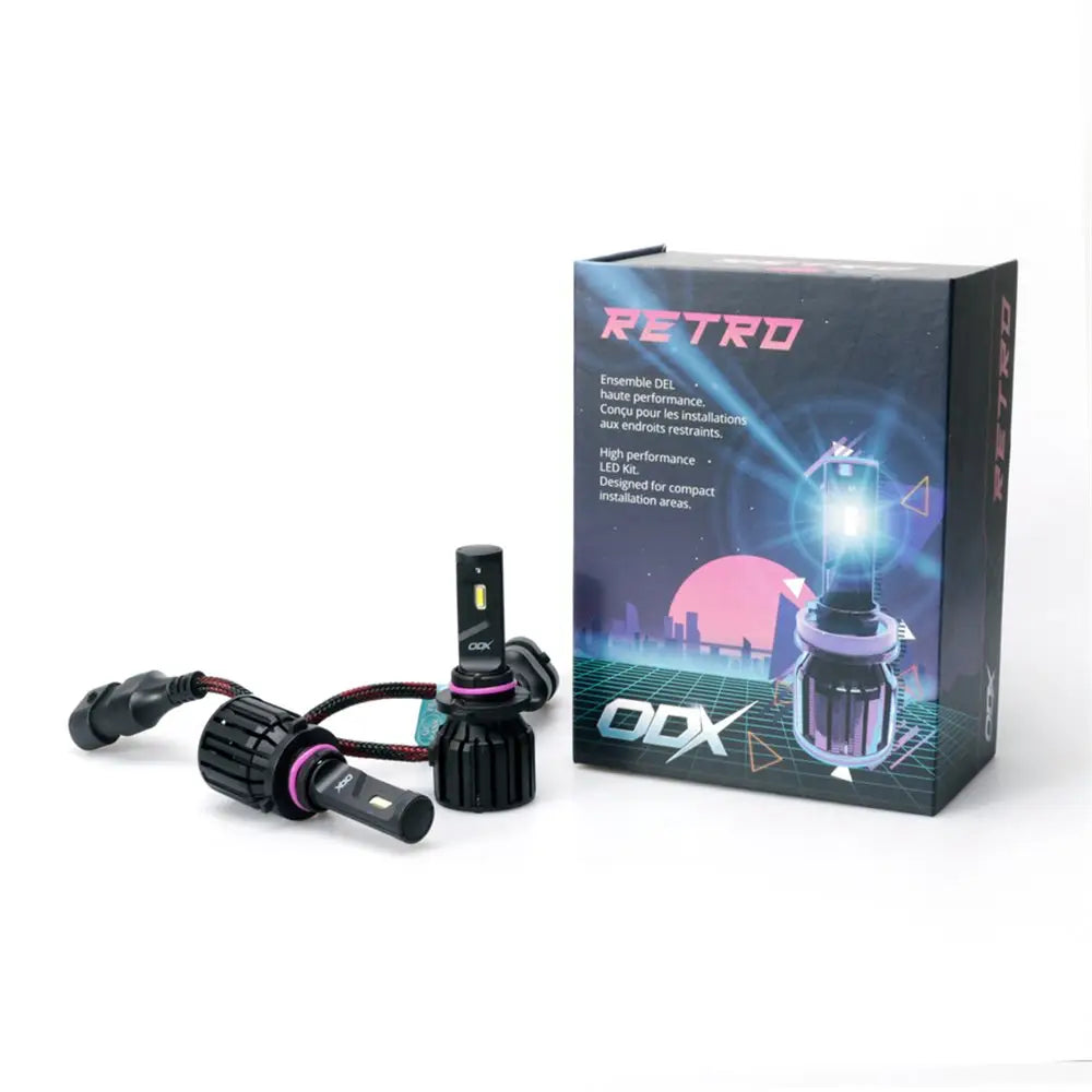 ODX Limited Lifetime Warranty Headlight Bulb Ledretro-9005 - 9005 9006 Retro Led Box