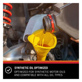 Oil Filter Canister Style; High Flow Premium Media; With Anti Drain Back Valve; Bypass 17 Millimeter Removal Nut; 2.563