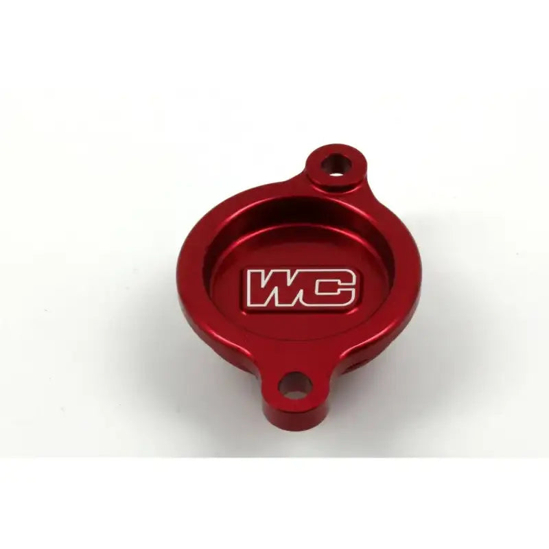 WORKS Oil Filter Cover Red Hon