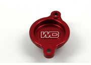 WORKS Oil Filter Cover Red Hon