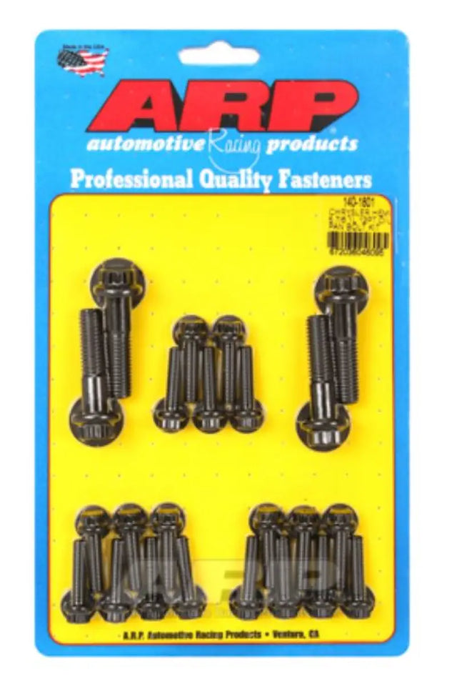 Oil Pan Bolt Set For Use With Chrysler Hemi 5.7L/ 6.1L Engines; Black Oxide; Chrome Moly; 12 Point Head Type; Washers