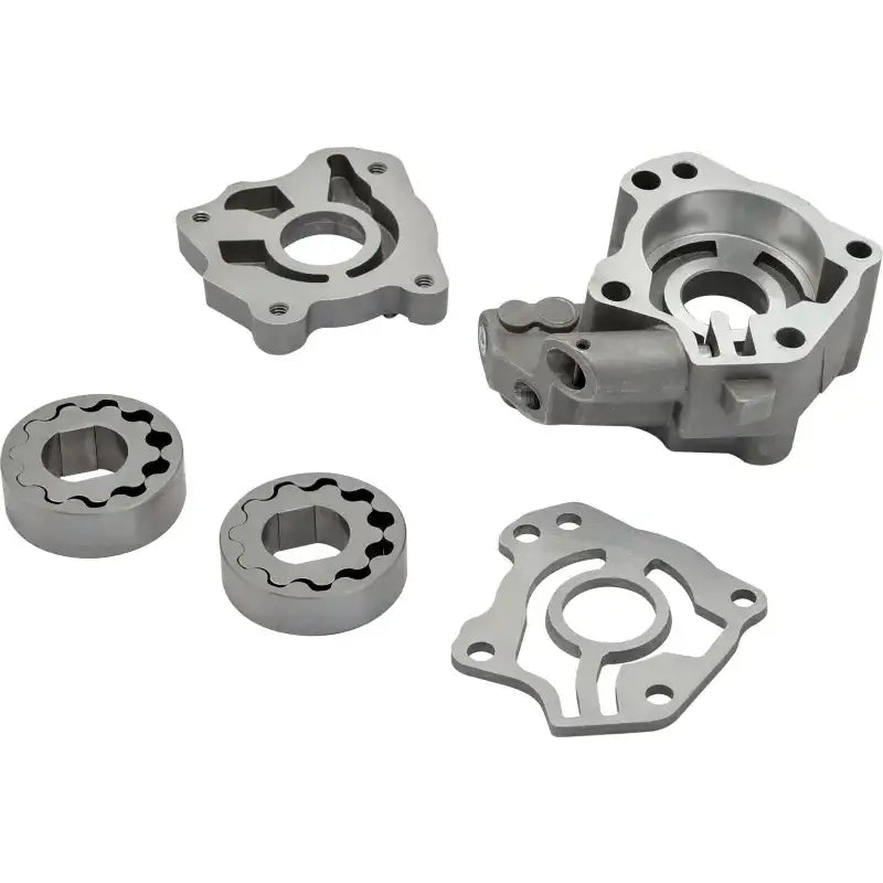 Disassembled oil pump components for Oil Pump Hi Vol/Press M8 Models W/O Oil Seal