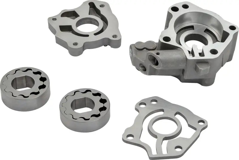 Disassembled oil pump components for Oil Pump Hi Vol/Press M8 Models W/O Oil Seal