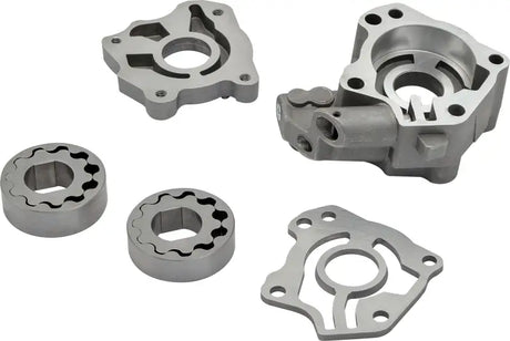 Disassembled oil pump components for Oil Pump Hi Vol/Press M8 Models W/O Oil Seal