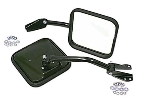 Side Mirror Kit Black- 55-86 Jeep CJ Models