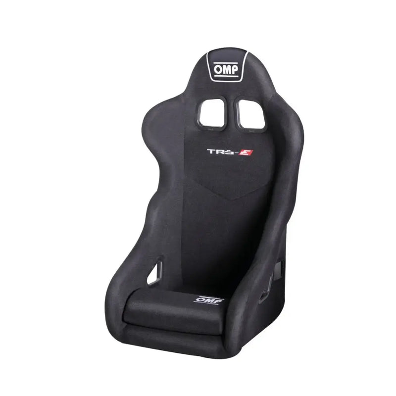 OMP TRS Series-E Series Seat - Black racing seat for high-performance vehicles, featuring ergonomic design and premium materials.
