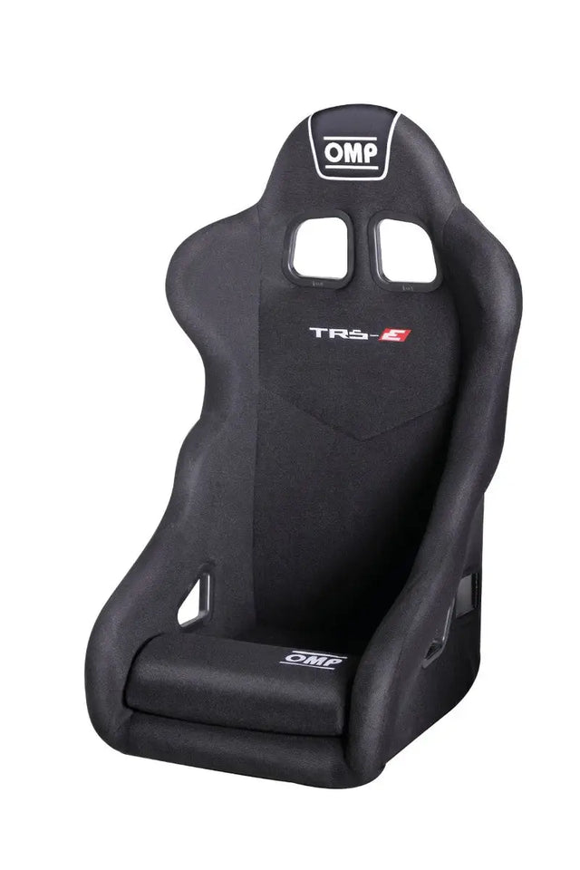 OMP TRS Series-E Series Seat - Black racing seat for high-performance vehicles, featuring ergonomic design and premium materials.