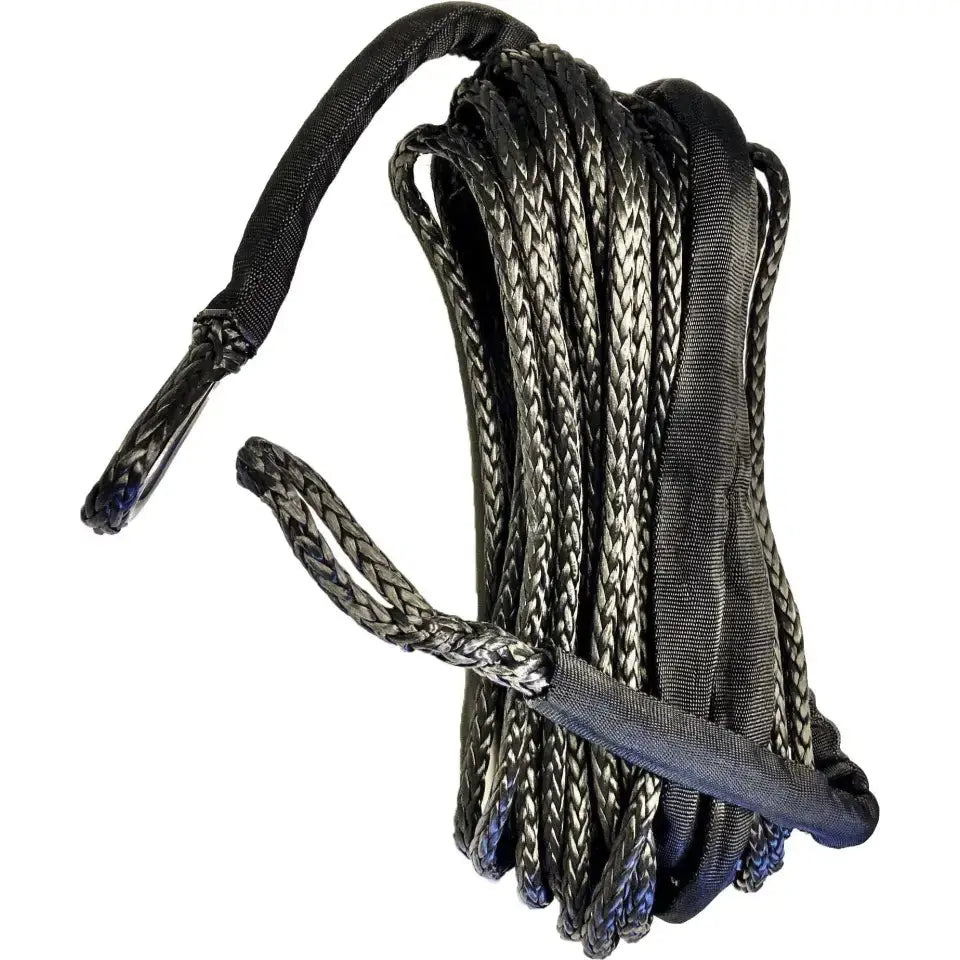 Synthetic Winch Rope 1/4" Diameter X 50 Ft. Black