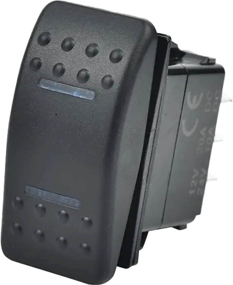Lighted Rocker 3 Position Switch Blue