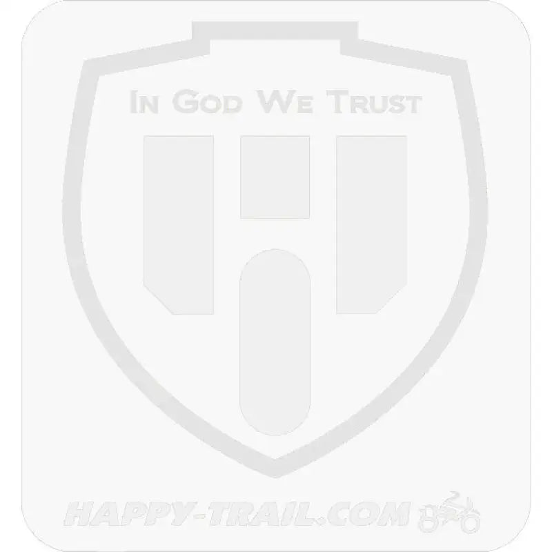 White shield-shaped sticker on Open Trail TCTCT-OT OpenTrail Table Cover