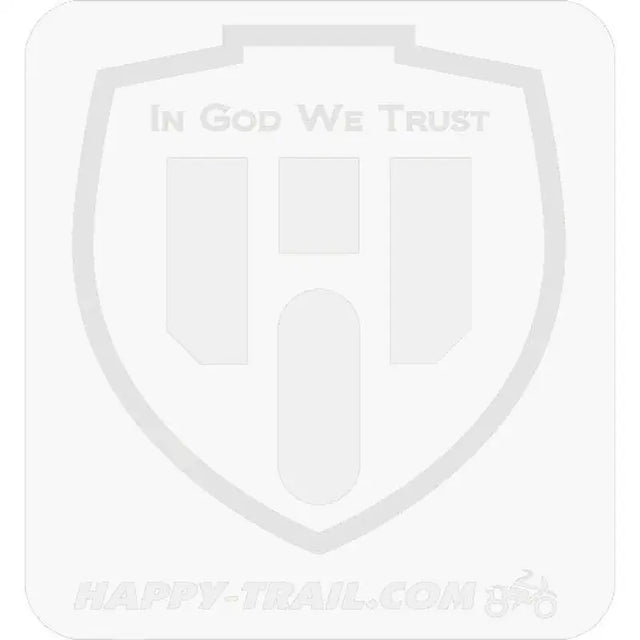 White shield-shaped sticker on Open Trail TCTCT-OT OpenTrail Table Cover