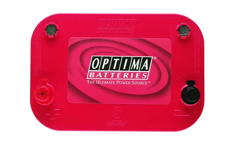 Glossy Optima Battery 25 Red Top with high performance starting power
