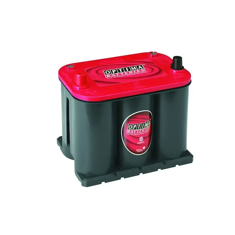 Glossy red and black Optima Battery 25 Red Top high performance starting power