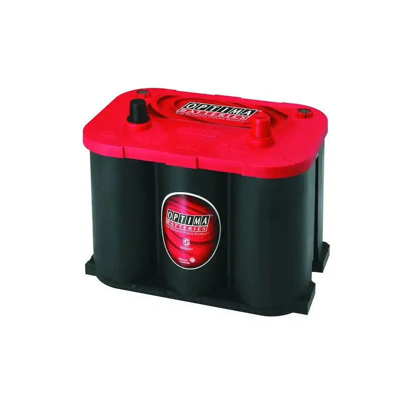 Glossy red and black Optima Battery 34R Red Top for superior performance