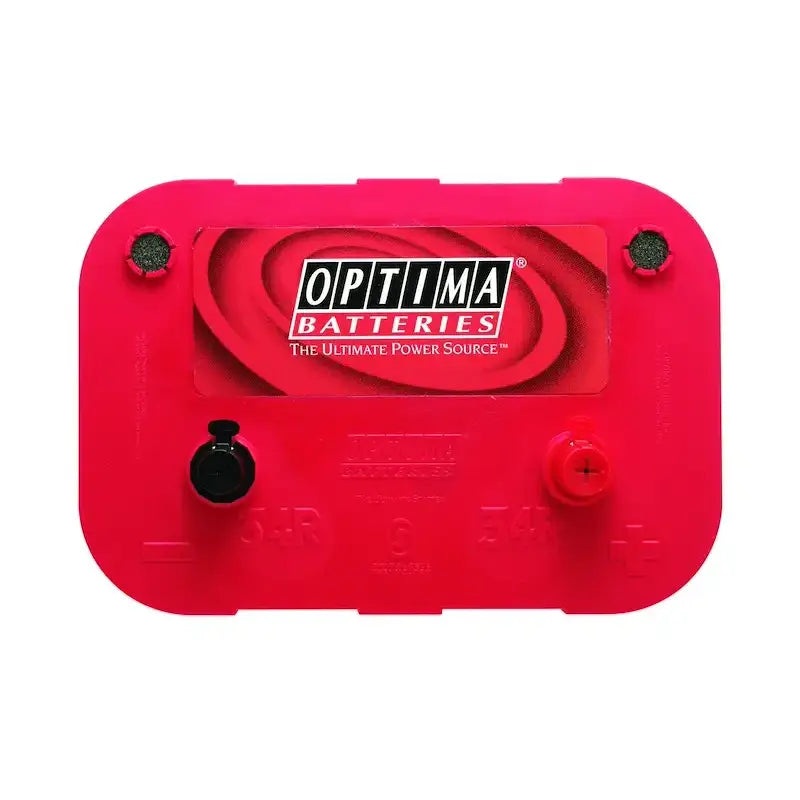 Bright red Optima Bat 34R Red Top battery with superior performance