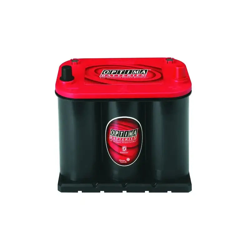 Glossy red and black Optima Bat high performance battery with Spiralcell technology