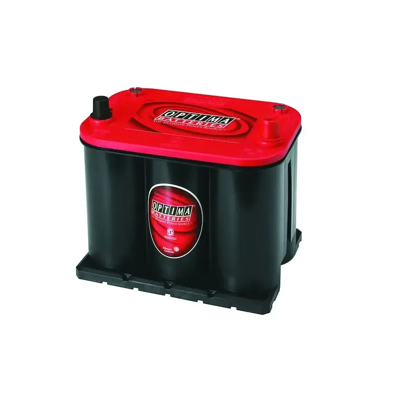 Glossy red and black Optima Bat high performance battery with Spiralcell technology