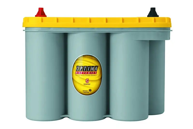 Gray Optima D31T Yellow Top battery with red and black terminals