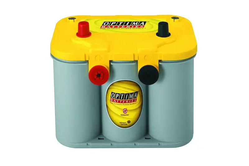 Optima Battery D3478 Yellow Top with gray case and red black terminals