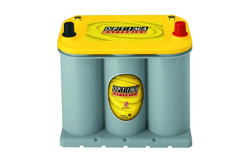 Optima Battery D35 Yellow Top high performance battery with gray case and red black terminals