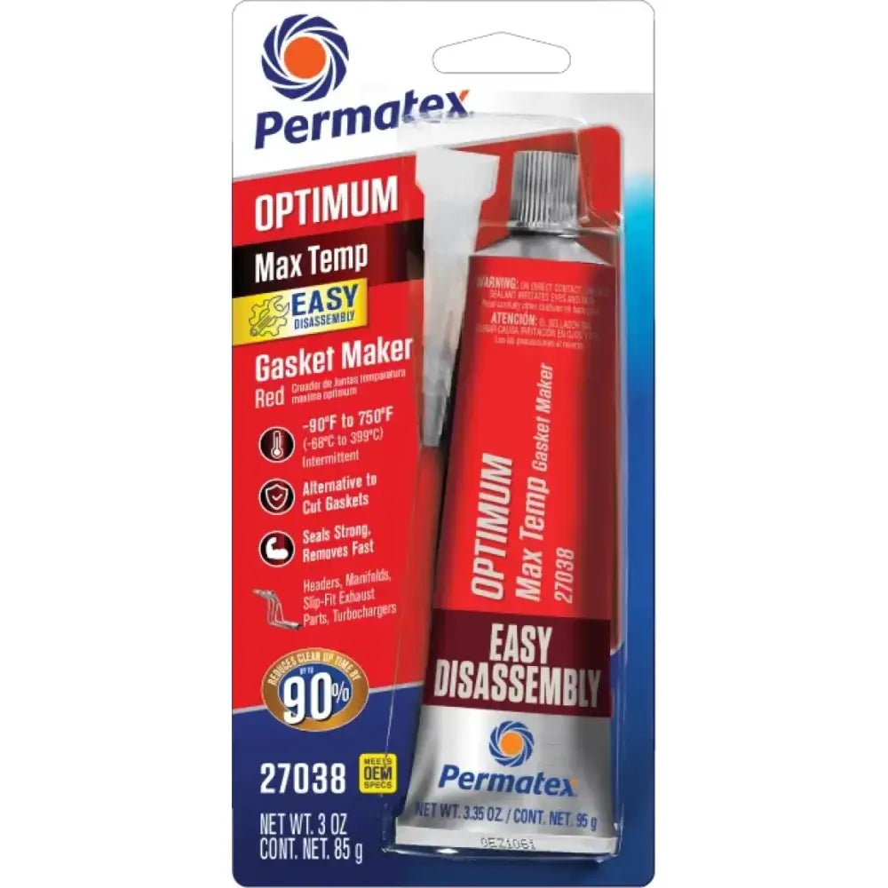 Optimum Red Rtv Silicone 3 Oz 12/Case - RV and Auto Parts