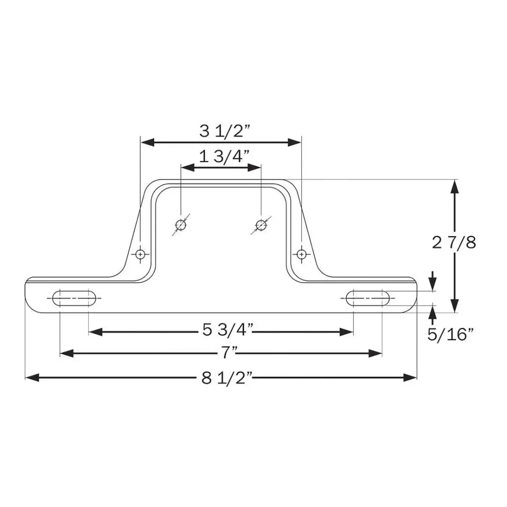 Optronics Easy To Install License Plate Bracket LP20SB - Black Steel